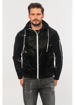 EMPORIO ARMANI - czarna kurtka z tkaniny technicznej Extra Shiny Glass ze sklepu outfit.pl w kategorii Kurtki męskie - zdjęcie 112423122