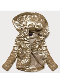 Błyszcząca kurtka damska oversize złota (2021-06big) ze sklepu goodlookin.pl w kategorii Kurtki damskie - zdjęcie 112559074