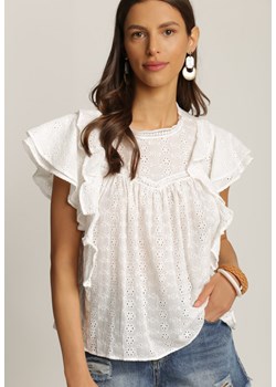Biała Bluzka Kissoche ze sklepu Renee odzież w kategorii Bluzki damskie - zdjęcie 112639670