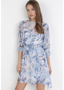 Niebieska Sukienka Zelise ze sklepu Born2be Odzież w kategorii Sukienki - zdjęcie 112642071