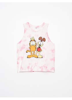 Cropp - Top z efektem tie dye Garfield - wielobarwny ze sklepu Cropp w kategorii Bluzki damskie - zdjęcie 112720512