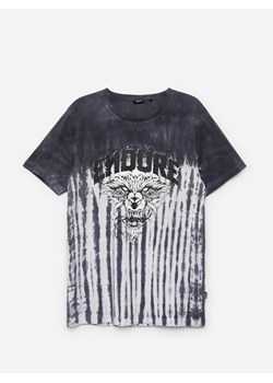 Cropp - Koszulka z efektem tie dye - fioletowy ze sklepu Cropp w kategorii T-shirty męskie - zdjęcie 112720522