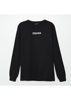 Cropp - Koszulka longsleeve z nadrukiem - czarny ze sklepu Cropp w kategorii T-shirty męskie - zdjęcie 112723513