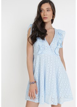 Jasnoniebieska Sukienka Acosionis ze sklepu Born2be Odzież w kategorii Sukienki - zdjęcie 112728081
