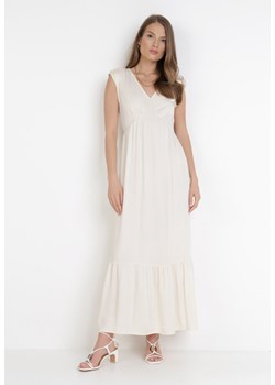 Kremowa Sukienka Lysosa ze sklepu Born2be Odzież w kategorii Sukienki - zdjęcie 113360001