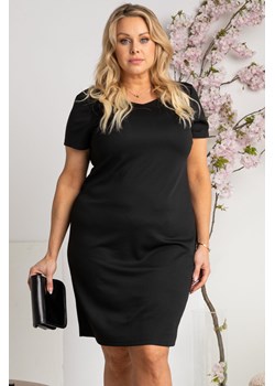 Sukienka mała czarna na impreze ołówkowa dzianinowa MARLENA LETNIA czarna ze sklepu karko.pl w kategorii Sukienki - zdjęcie 113672802