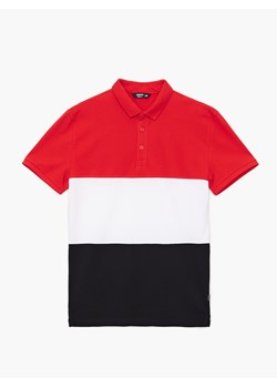 Cropp - Koszulka polo basic - czerwony ze sklepu Cropp w kategorii T-shirty męskie - zdjęcie 113709634