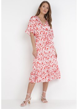 Biało-Czerwona Sukienka Evithanea ze sklepu Born2be Odzież w kategorii Sukienki - zdjęcie 113713140