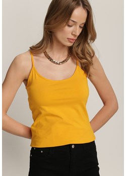 Żółty Top Bawełniany Prisiche ze sklepu Renee odzież w kategorii Bluzki damskie - zdjęcie 114125843