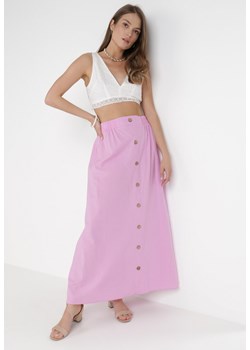 Liliowa Spódnica Kisalise ze sklepu Born2be Odzież w kategorii Spódnice - zdjęcie 114136021