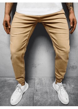 Spodnie męskie jeans jogger beżowe OZONEE O/4662 ze sklepu ozonee.pl w kategorii Jeansy męskie - zdjęcie 114170653