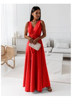 Maxi kopertowa sukienka EVENING - czerwona ze sklepu magmac.pl w kategorii Sukienki - zdjęcie 114173694