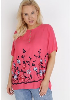 Różowa Bluzka Euphthise ze sklepu Born2be Odzież w kategorii Bluzki damskie - zdjęcie 114253841