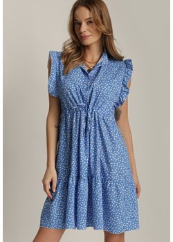 Niebieska Sukienka Caesorus ze sklepu Renee odzież w kategorii Sukienki - zdjęcie 114255244