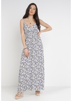 Biało-Fioletowa Sukienka Idaphishae ze sklepu Born2be Odzież w kategorii Sukienki - zdjęcie 114514133
