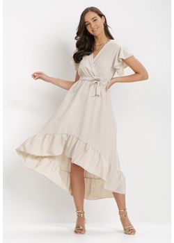 Jasnobeżowa Sukienka Jhorahr ze sklepu Born2be Odzież w kategorii Sukienki - zdjęcie 114514193