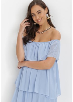 Niebieska Sukienka Najath ze sklepu Born2be Odzież w kategorii Sukienki - zdjęcie 114514403