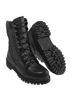 Buty zimowe męskie czarne Protektor S.A. sznurowane sportowe skórzane 