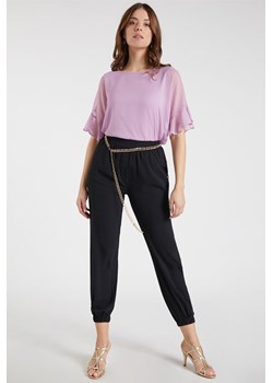 Materiałowe spodnie damskie ze sklepu MONNARI w kategorii Spodnie damskie - zdjęcie 114872071