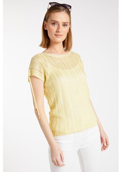 Ażurowy sweter z krótkimi rękawami ze sklepu MONNARI w kategorii Swetry damskie - zdjęcie 114876631