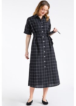 Zapinana sukienka midi w kratę ze sklepu MONNARI w kategorii Sukienki - zdjęcie 114880442