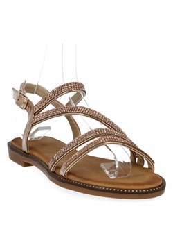 Eleganckie sandały damskie firmy Bellucci Szampańskie (kolory) ze sklepu PaniTorbalska w kategorii Sandały damskie - zdjęcie 114887253