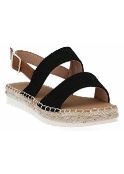 Czarne sandały damskie espadryle firmy Bellucci (kolory) ze sklepu PaniTorbalska w kategorii Espadryle damskie - zdjęcie 114887291
