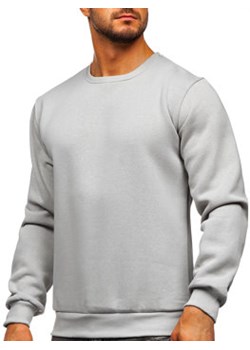 Szara gruba bluza męska bez kaptura Bolf 2001 ze sklepu Denley w kategorii Bluzy męskie - zdjęcie 114899893