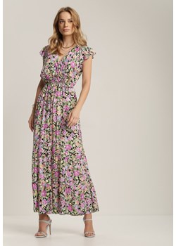 Czarno-Fioletowa Sukienka Messoche ze sklepu Renee odzież w kategorii Sukienki - zdjęcie 114969644