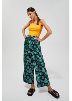 Szerokie spodnie z nadrukiem ze sklepu Moodo.pl w kategorii Spodnie damskie - zdjęcie 114972424