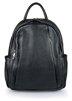ORE10 Skórzany plecak &quot;Panda&quot; w kolorze czarnym - 25 x 30 x 17 cm ze sklepu Limango Polska w kategorii Plecaki - zdjęcie 114974442