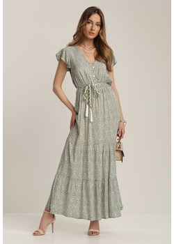 Zielona Sukienka Z Paskiem Veinhayi ze sklepu Renee odzież w kategorii Sukienki - zdjęcie 115128440