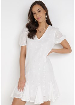 Biała Sukienka Nepherope ze sklepu Born2be Odzież w kategorii Sukienki - zdjęcie 115129051