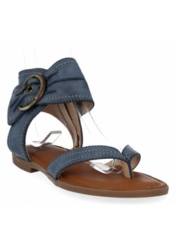 Firmowe sandały damskie na płaskiej podeszwie Lady Glory Granatowe (kolory) ze sklepu PaniTorbalska w kategorii Sandały damskie - zdjęcie 115171331