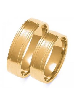 Obrączka ślubna złota 585 z delikatnym grawerowaniem ze sklepu LOVRIN w kategorii Pierścionki - zdjęcie 115350021