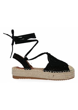 Czarne sandały damskie espadryle na platformie firmy Bellicy (kolory) ze sklepu PaniTorbalska w kategorii Espadryle damskie - zdjęcie 115370903
