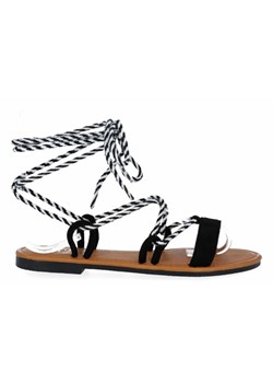 Czarne modne sandały damskie firmy Givana (kolory) ze sklepu PaniTorbalska w kategorii Sandały damskie - zdjęcie 115442091