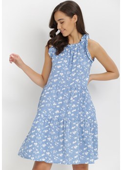 Niebieska Sukienka Diara ze sklepu Born2be Odzież w kategorii Sukienki - zdjęcie 115510852