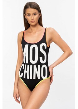 MOSCHINO SWIM - czarny strój kąpielowy z neonowymi lamówkami ze sklepu outfit.pl w kategorii Stroje kąpielowe - zdjęcie 115573293