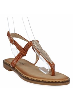 Sergio Todzi Modne sandały damskie Camelowe (kolory) ze sklepu PaniTorbalska w kategorii Sandały damskie - zdjęcie 115647613