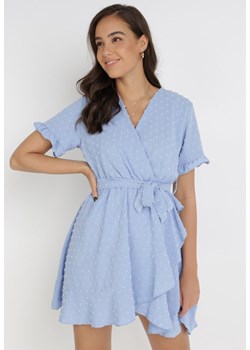 Niebieska Sukienka Synaxera ze sklepu Born2be Odzież w kategorii Sukienki - zdjęcie 115653502