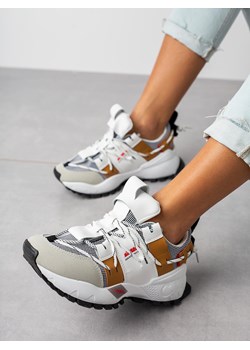 Białe buty sportowe sneakersy sznurowane Casu 20G2/G ze sklepu Casu.pl w kategorii Buty sportowe damskie - zdjęcie 115771080
