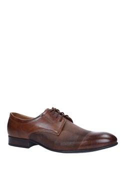 Brązowe buty wizytowe skórzane sznurowane Windssor 650/MR ze sklepu Casu.pl w kategorii Buty eleganckie męskie - zdjęcie 115771994