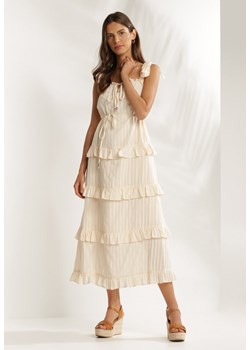Jasnobeżowa Sukienka Noegana ze sklepu Renee odzież w kategorii Sukienki - zdjęcie 115790752