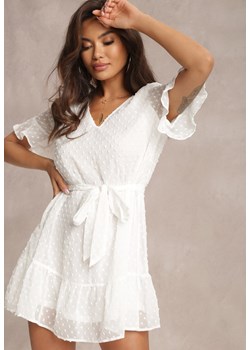 Biała Sukienka Theaniphis ze sklepu Renee odzież w kategorii Sukienki - zdjęcie 115838764