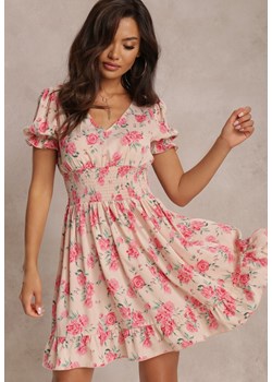 Różowa Sukienka Gwenheda ze sklepu Renee odzież w kategorii Sukienki - zdjęcie 115840692