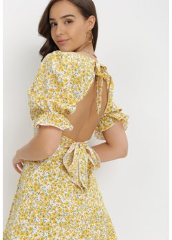 Żółta Sukienka Clatiax ze sklepu Born2be Odzież w kategorii Sukienki - zdjęcie 115841010