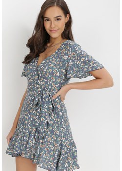Niebieska Sukienka Kimocine ze sklepu Born2be Odzież w kategorii Sukienki - zdjęcie 115841093
