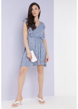Niebieska Sukienka Neamelia ze sklepu Born2be Odzież w kategorii Sukienki - zdjęcie 115841120