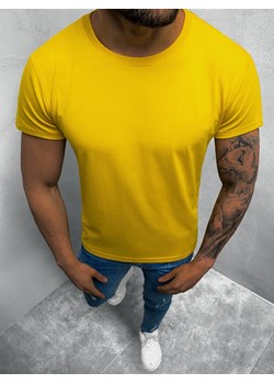 T-shirt męski bez nadruku żółty/2 OZONEE JS/712005/90 ze sklepu ozonee.pl w kategorii T-shirty męskie - zdjęcie 116004723